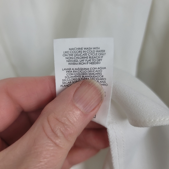 CAbi White Float Flutter Sleeve Top Size M #5521 - Picture 6 of 7